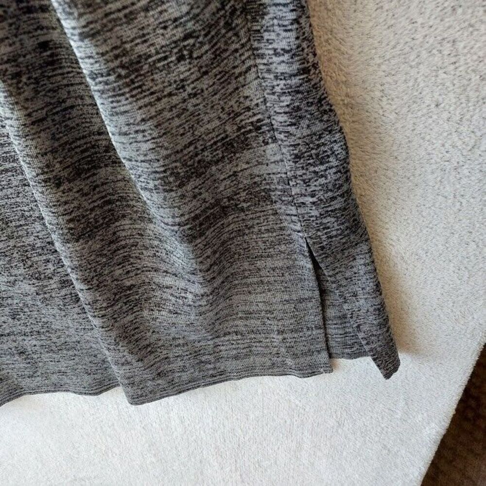 Misook Knit Womens 3X Scoop Neck Tunic Tank Heathered Gray Side Slit Top - Picture 5 of 8